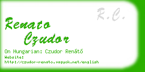 renato czudor business card