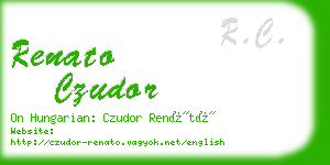 renato czudor business card